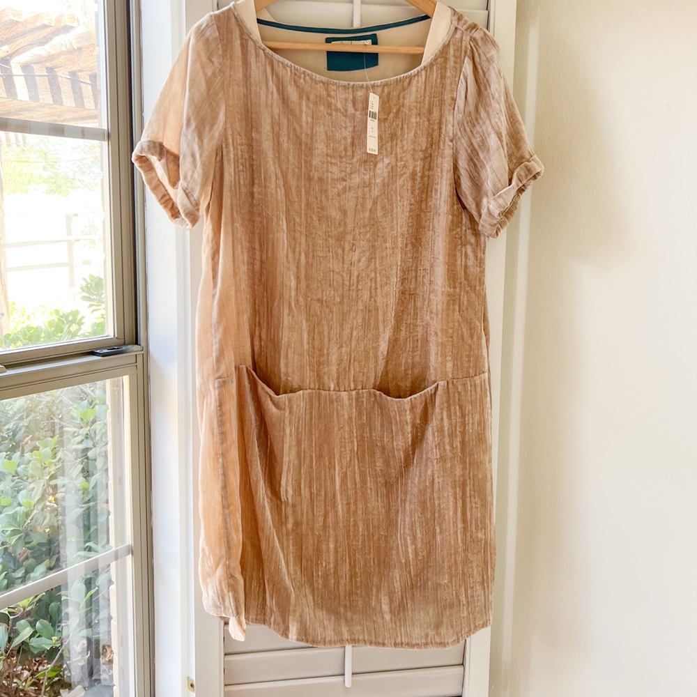 Anthropologie crinkle velvet dress